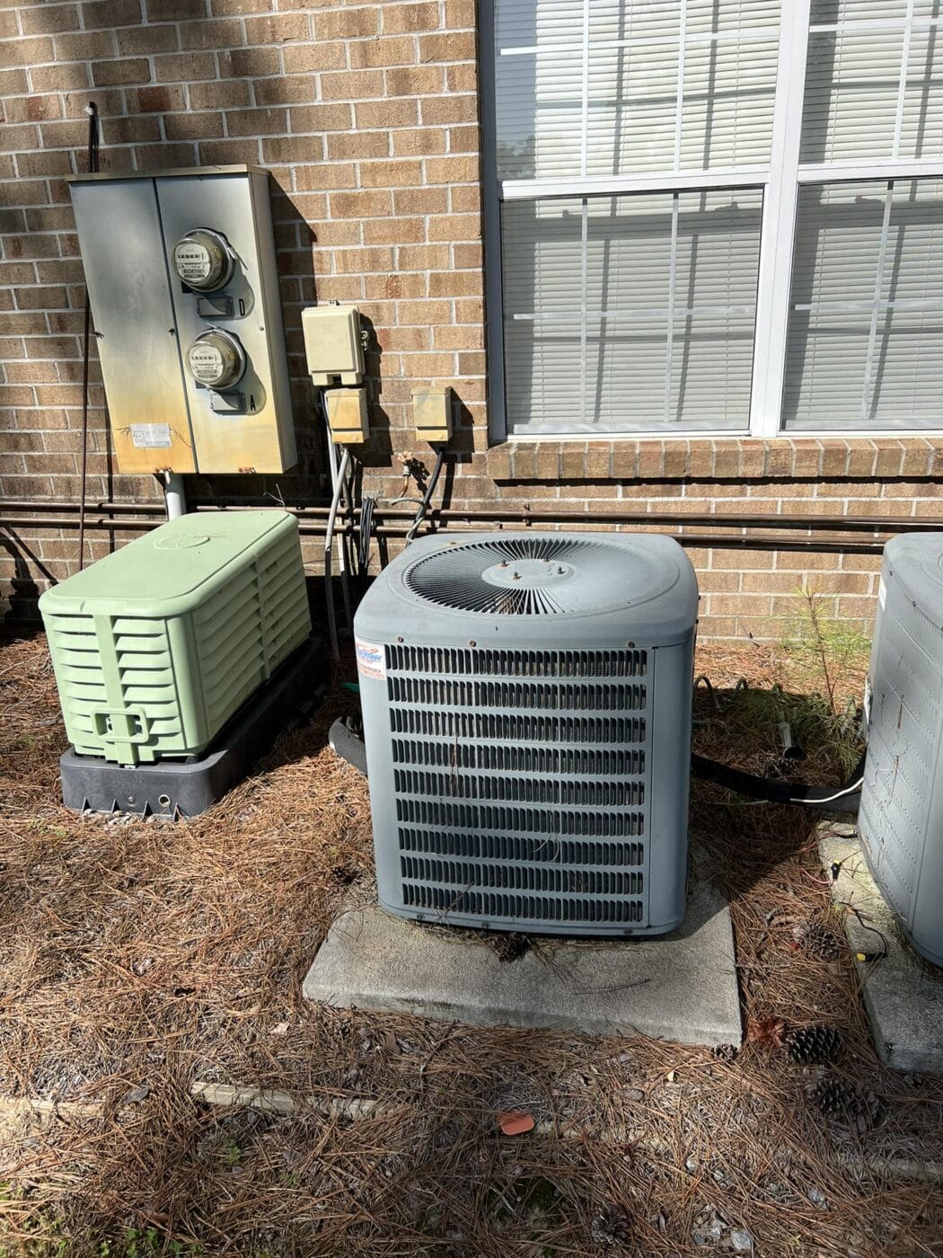 HVAC Units on Brick home