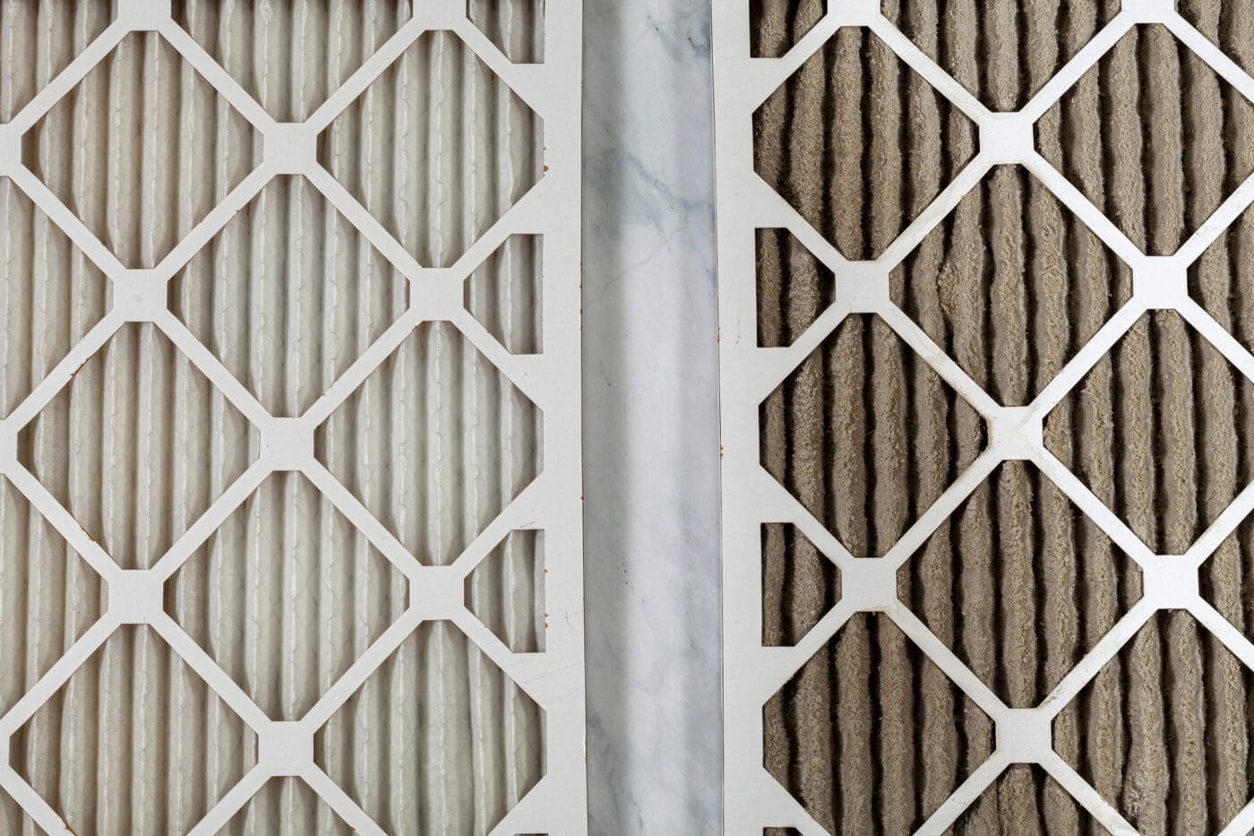 Clean and Dirty air filter