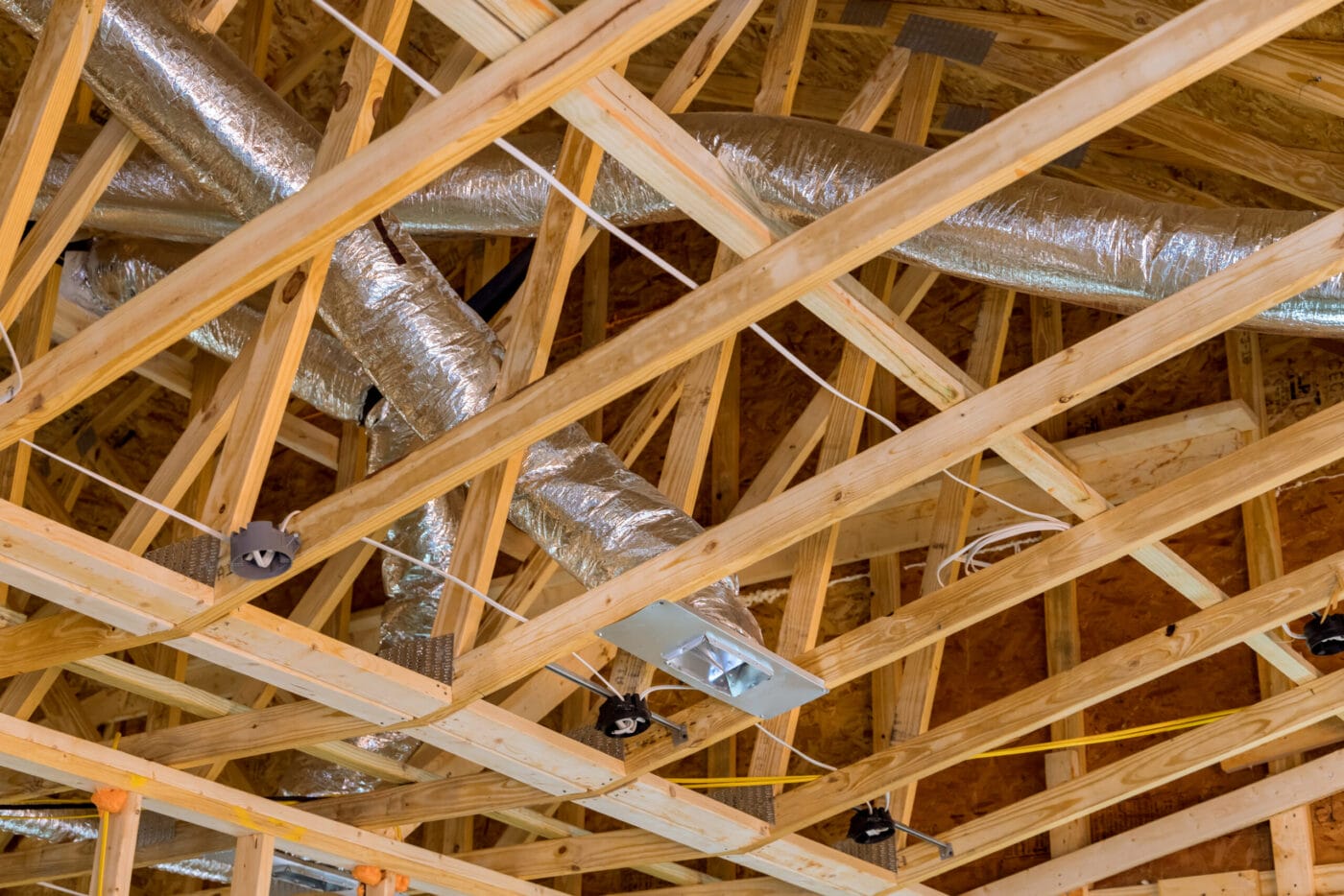 ventilation ductwork in house